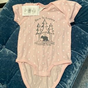 NWT Yellowstone “born to explore” onsie